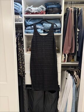 Old Navy Black Crochet Swim Coverup Tank Dress